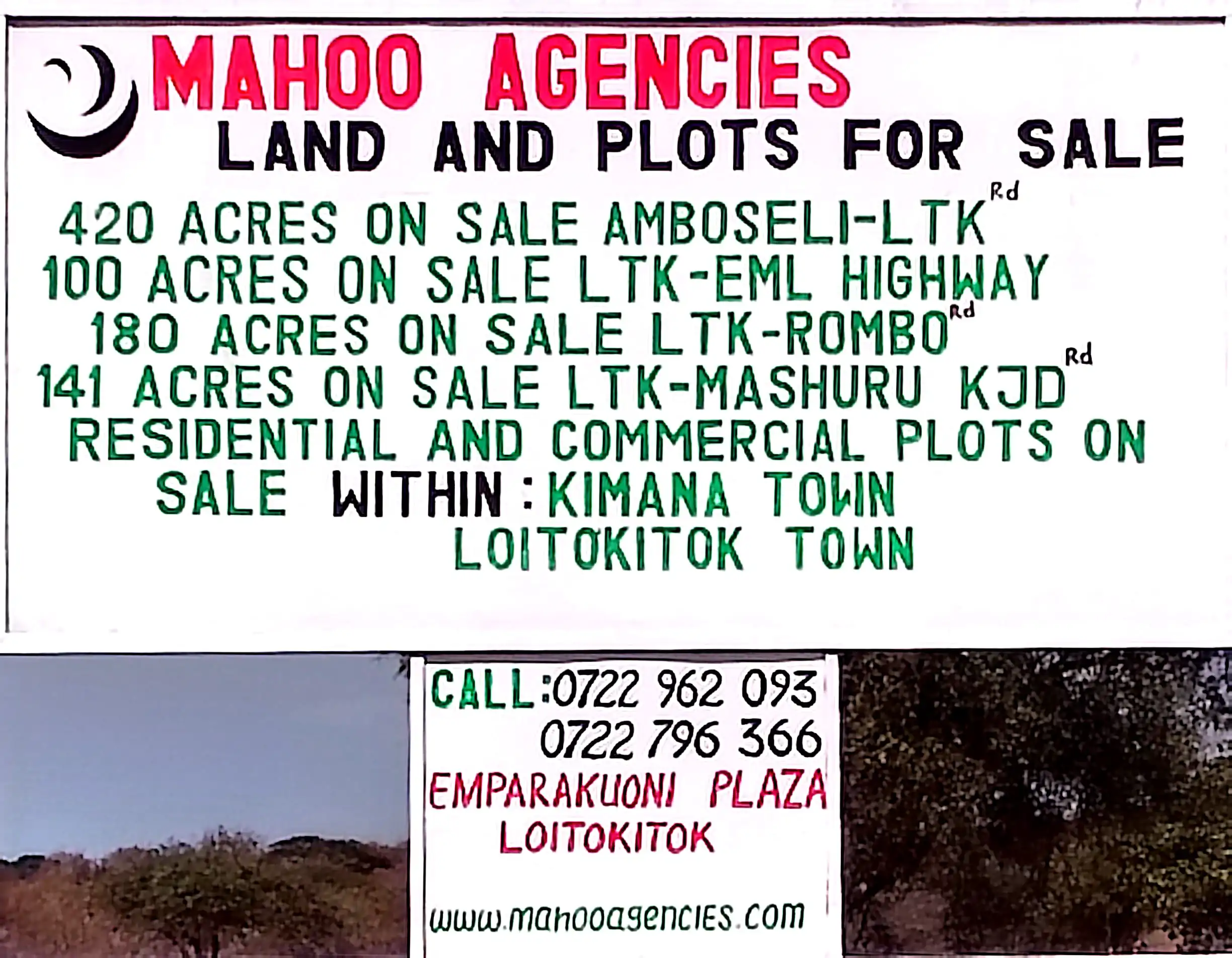 Land for sale, Mahoo Agencies