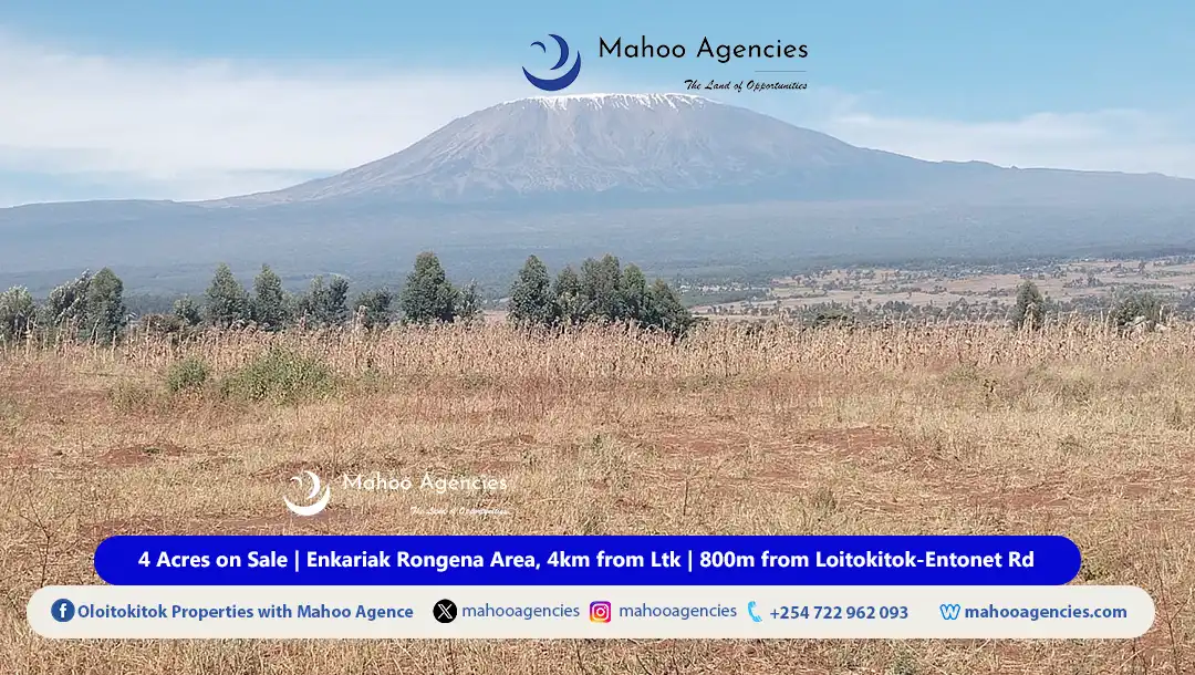 4 Acres On Sale On the Slopes of Mt. Kilimanjaro, Mahoo Agencies